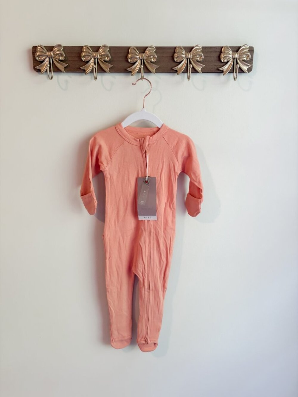 Goumikids Coral Zip-Up Onesie 3-6 Months